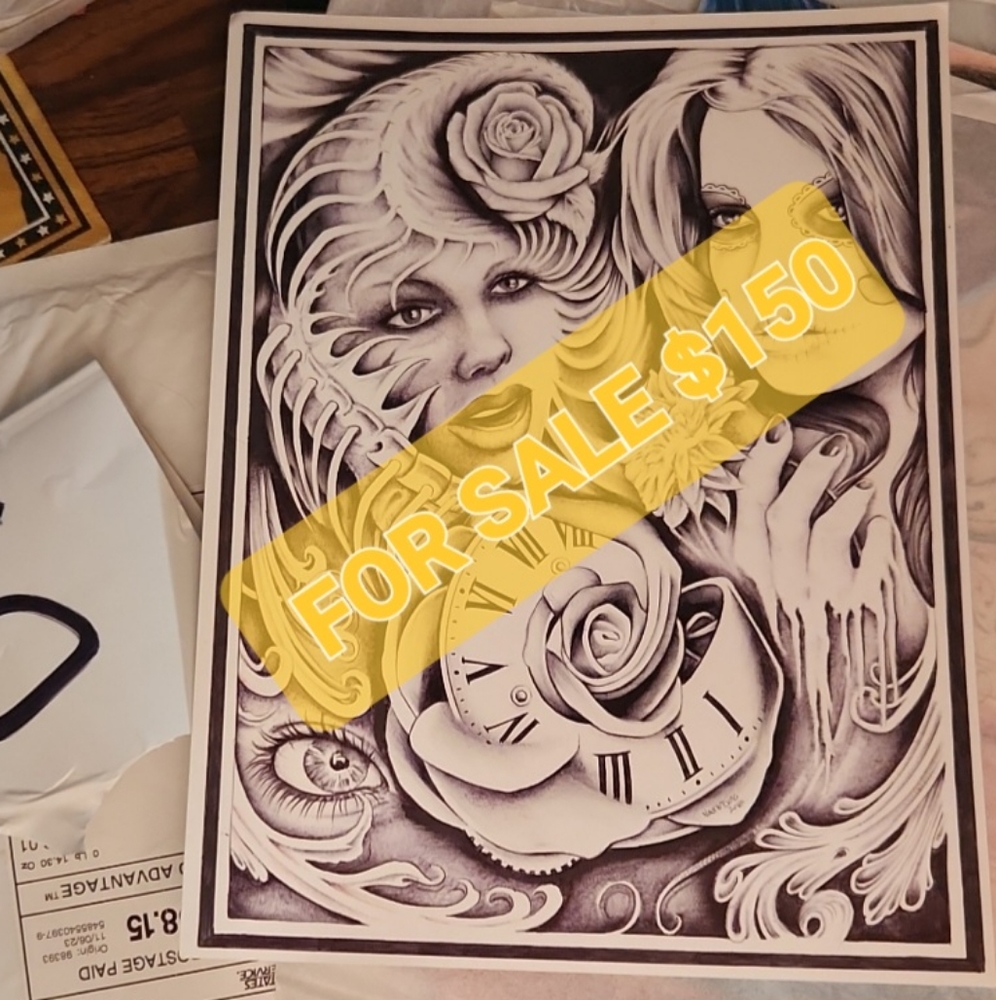 Tatto style pen art